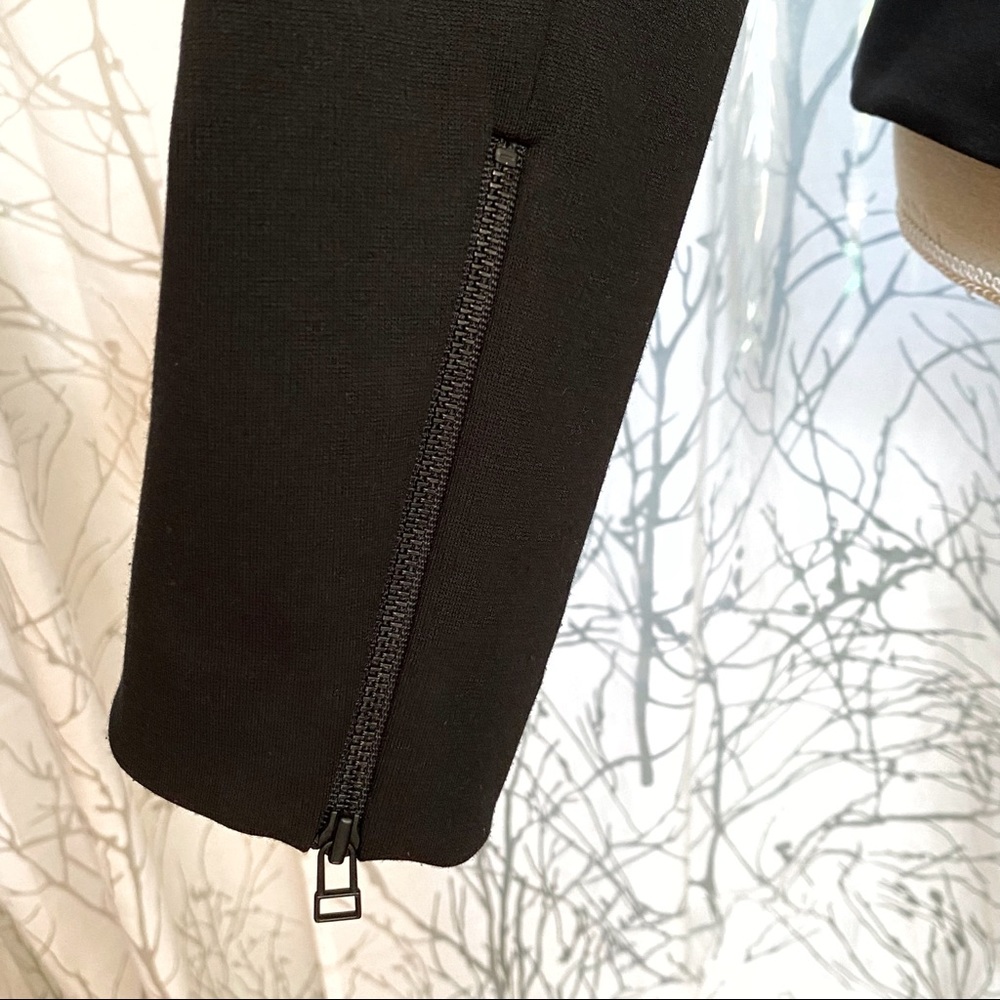 Rebecca Taylor black V-neck zip zipper waist waistband blazer jacket coat - Picture 4 of 8